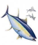 Calcomanía pez atún aleta amarrilla de perfil SALTY BONES